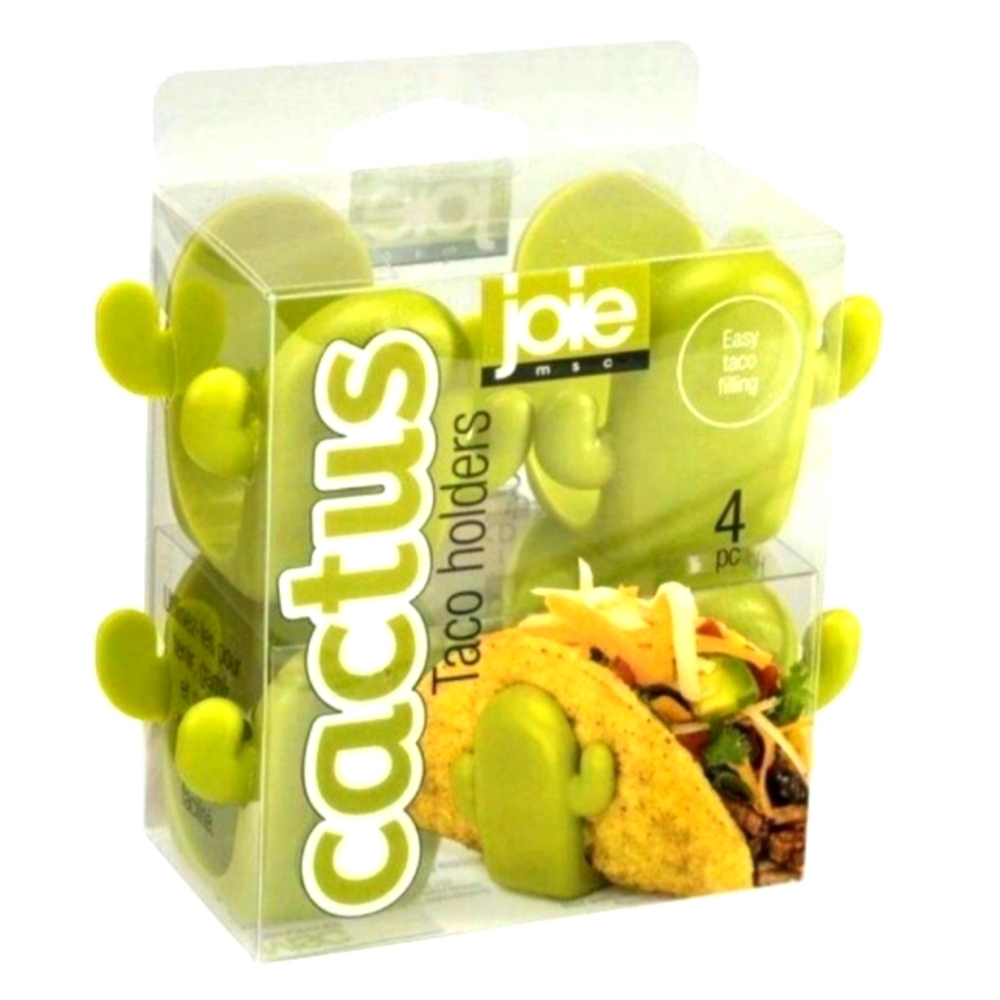 New! JOIE Cactus Shaped Easy-Filling Taco Shell Holder BPA Free Plastic 4-Pack